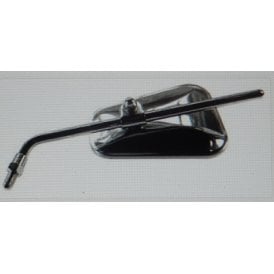 Universal Polished Stainless Steel Fits 7/8" & 1" Handlebars 10" Arm 3/8" UNF Thread