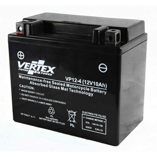 Vertex VP12-4 Sealed Gel Battery 12V Replaces CTX12-BS Maintenance Free
