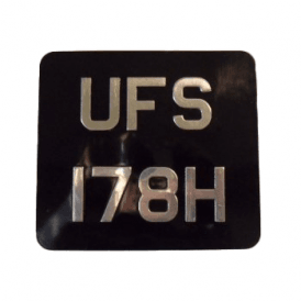 Vintage Number Plate Die Pressed Aluminium Stove Enamelled 