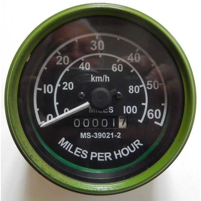 Willy Jeep Replacement Speedometer 0-60 MPH Fits M Series Models 1947-1955 Green Bezel