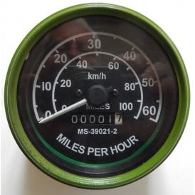 Willy Jeep Replacement Speedometer 0-60 MPH Fits M Series Models 1947-1955 Green Bezel