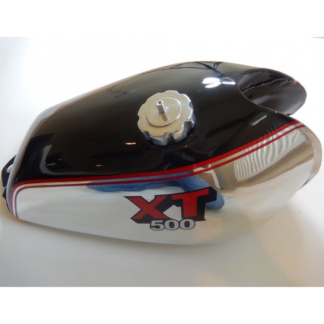 Yamaha XT 500 Alloy Tank Black & Chrome With Red Lining & XT Logo For 1980 Models